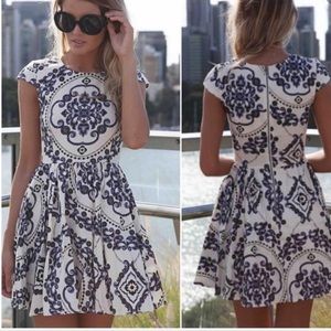 White Patterned Dress